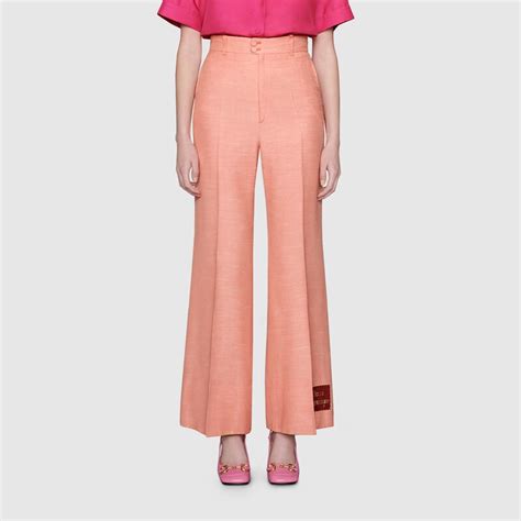 Wide viscose trousers with Gucci Orgasmique 